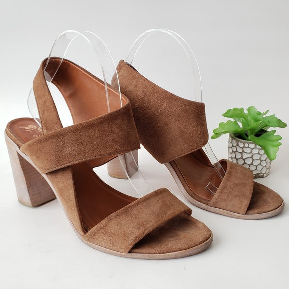 Bernardo Holly Suede Stacked Block Heel Sandal 8 - Picture 5 of 8